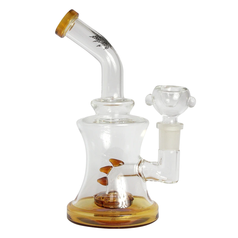 Bongo de vidro âmbar estilo rig