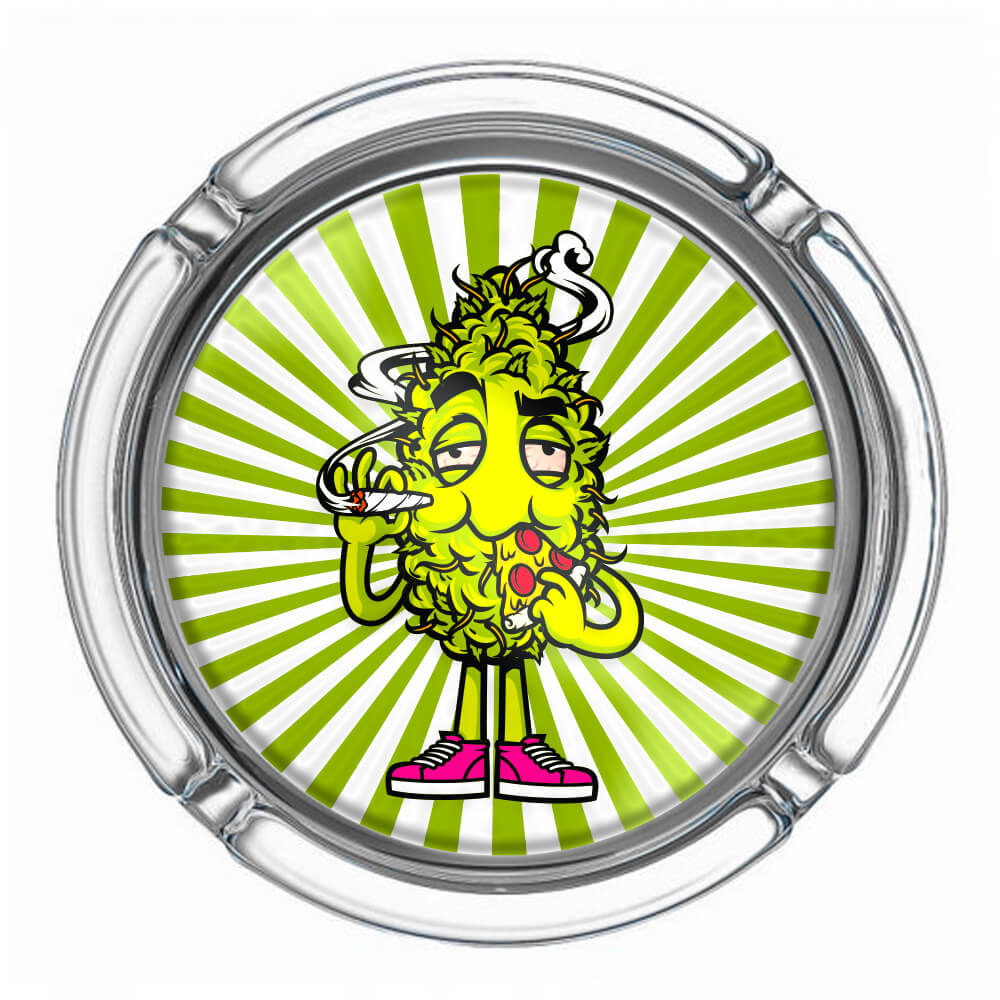 Best Buds Large Glass Ashtrays Pizza 2
