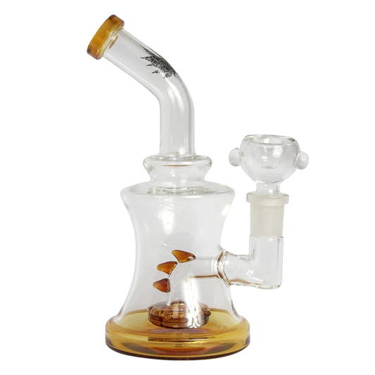 Bongo de vidro âmbar estilo rig